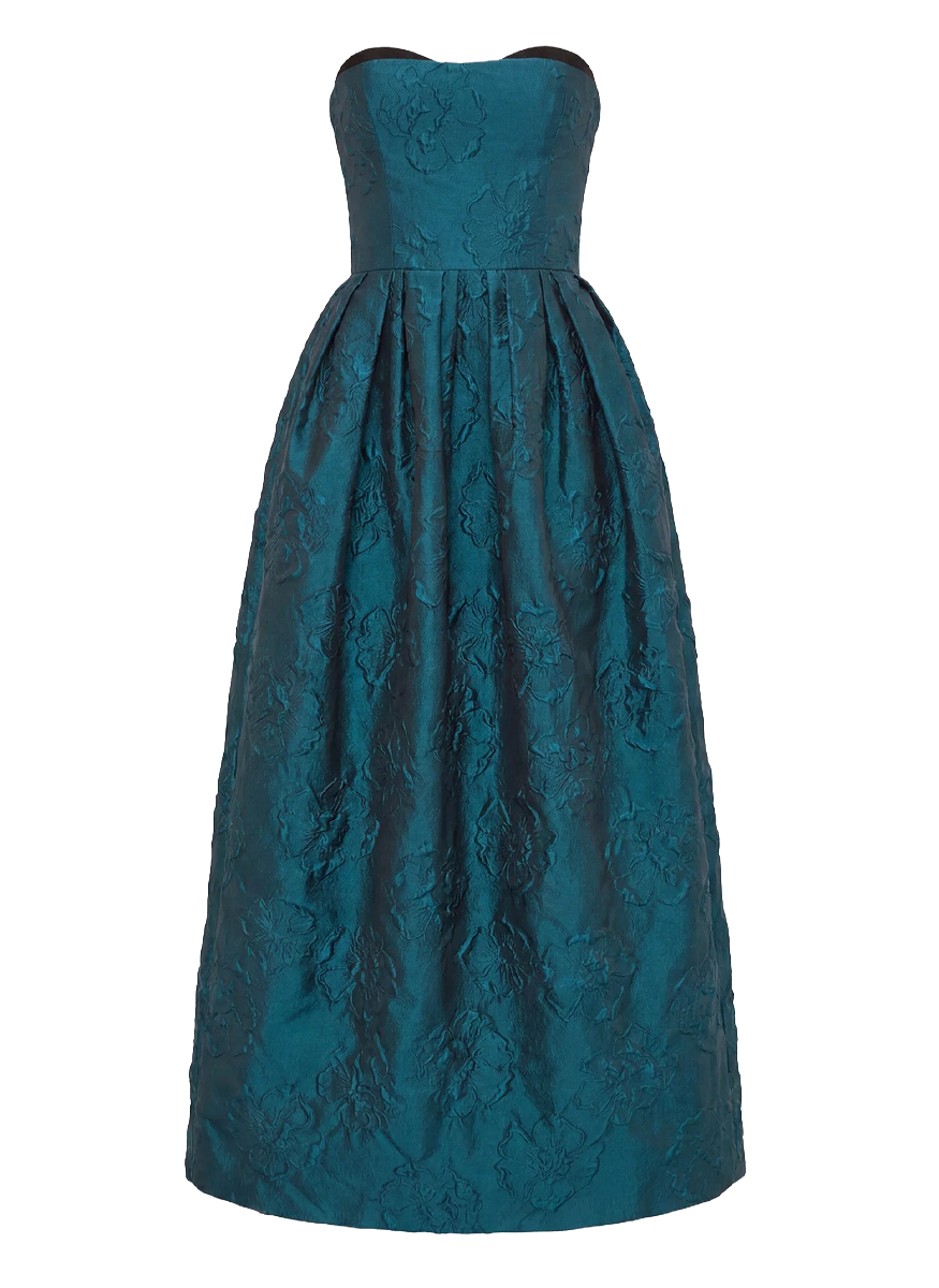 Katerina Strapless Cloque Dress