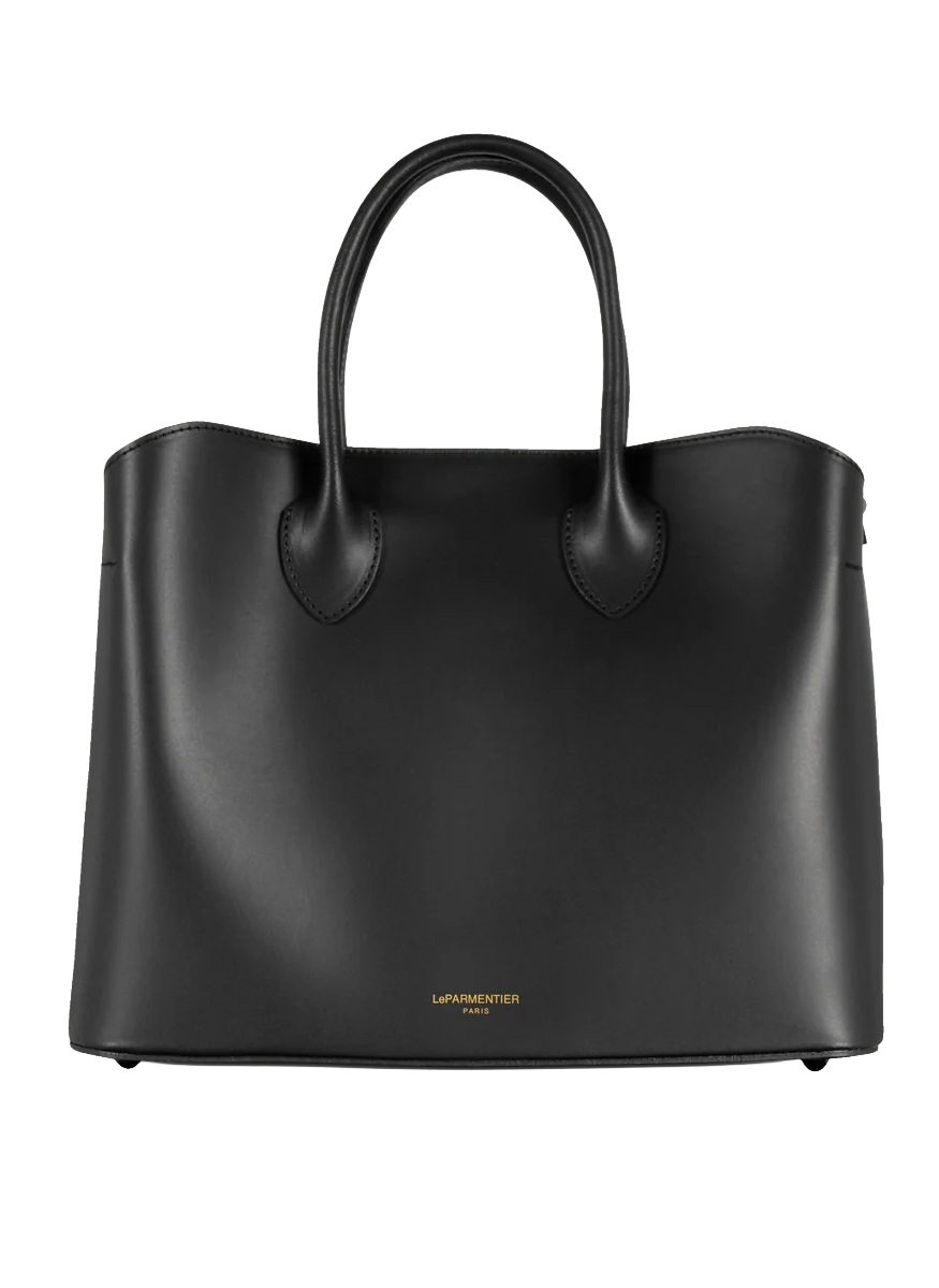 Jackie Leather Tote Bag in Black