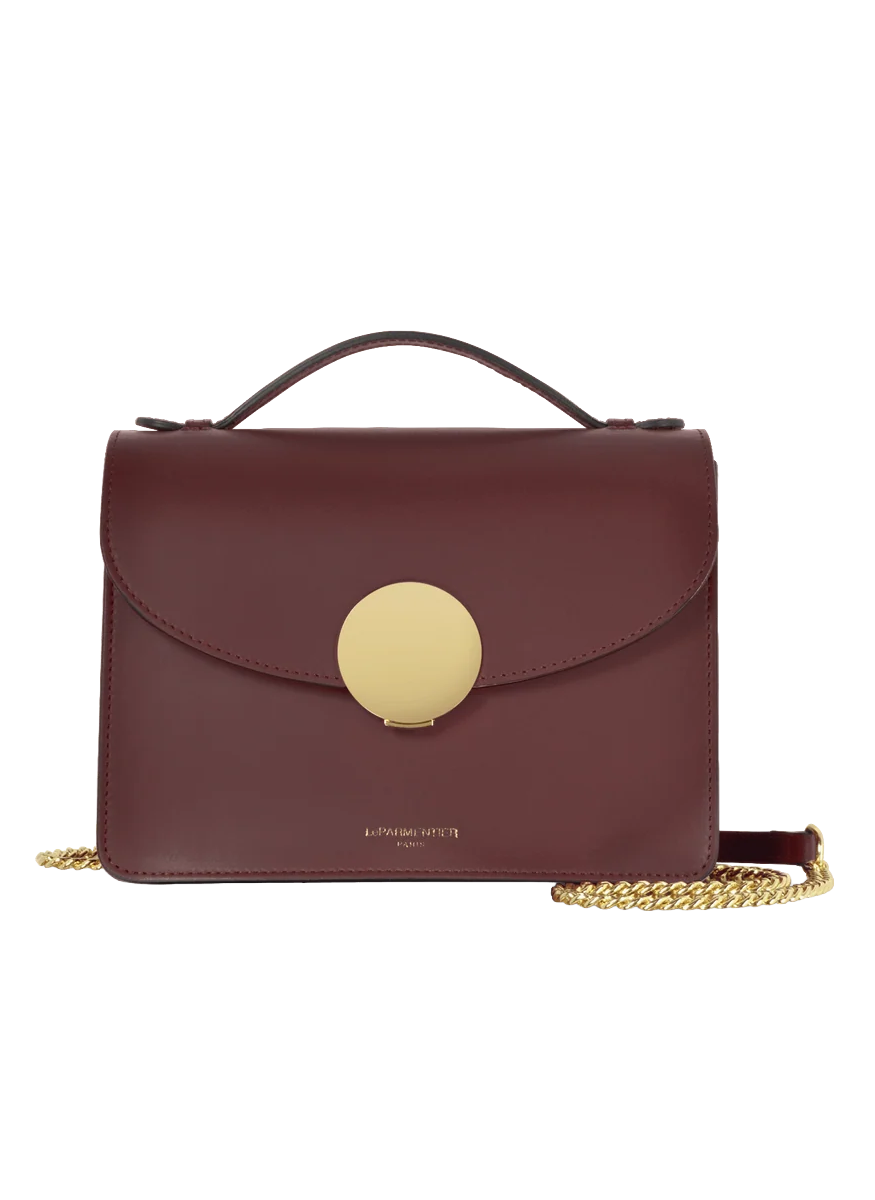 Odina Top Handle Shoulder Bag in Dark Cherry