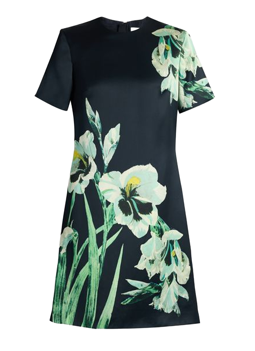 Floral Duchess Short Sleeve Mini Dress