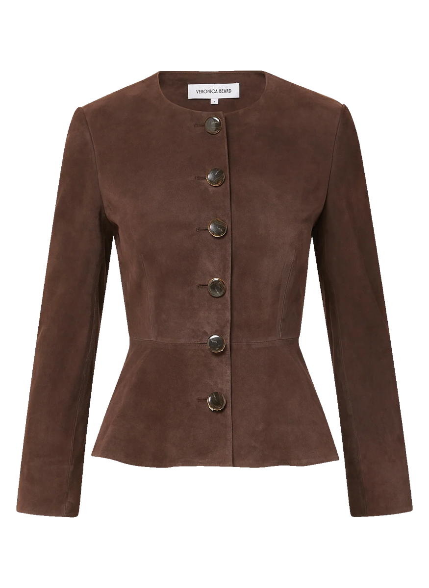 Quinn Suede Peplum Jacket