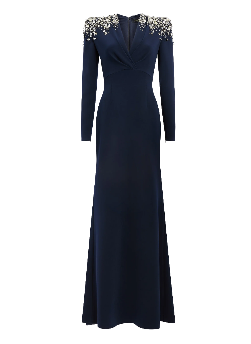 Quicksilver Crepe Gown