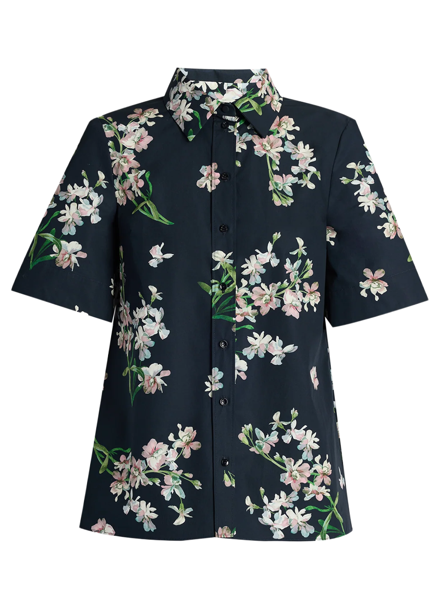 Floral Cotton Short Sleeve Shirt