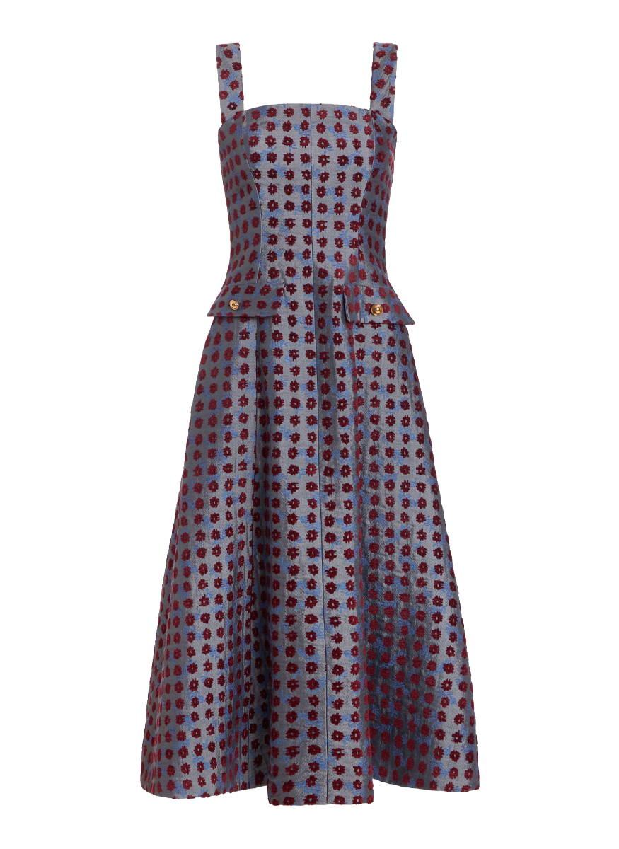Birdie Teal Tapestry Midi Dress