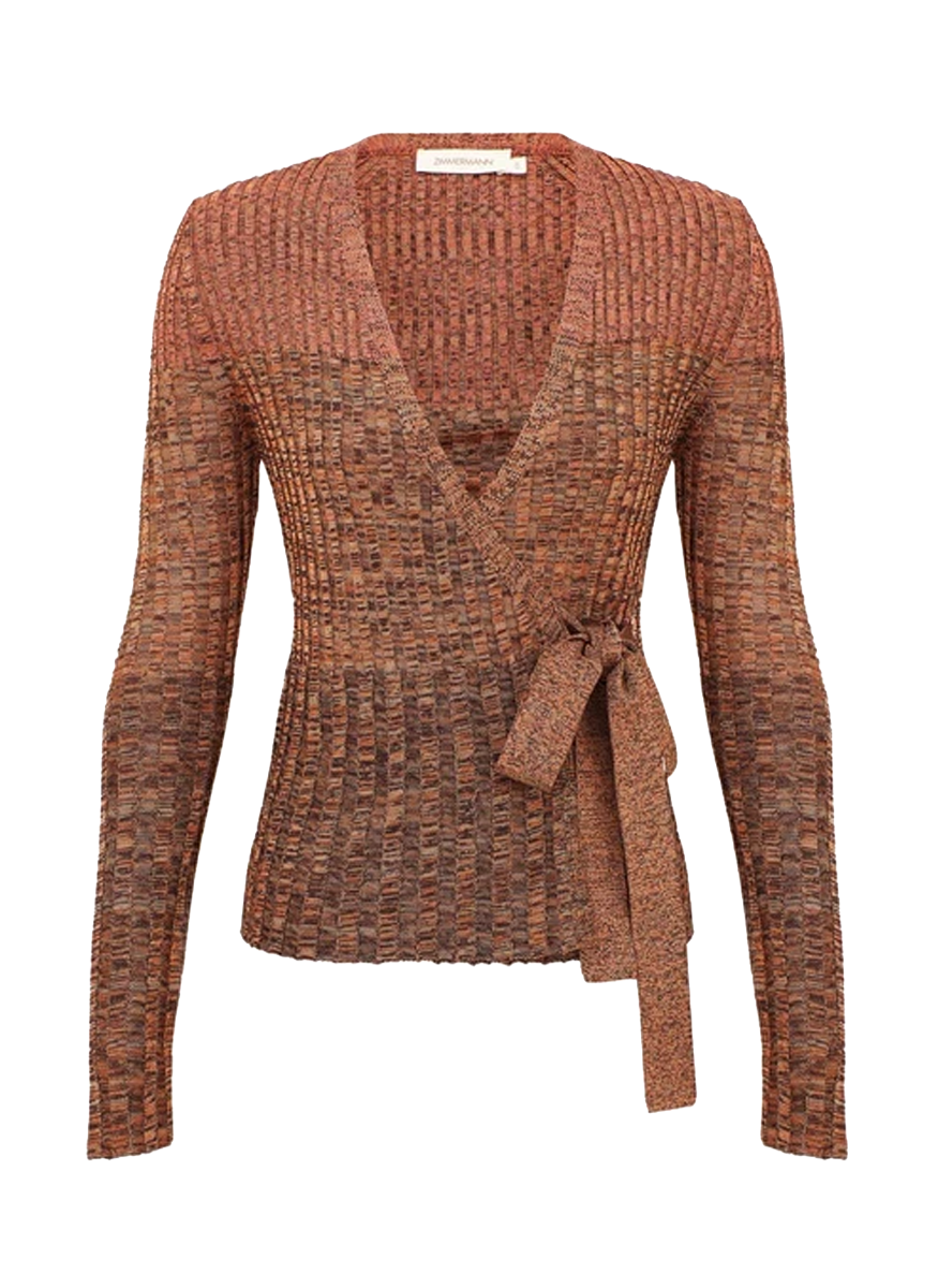 Mouline Rib Wrap Top