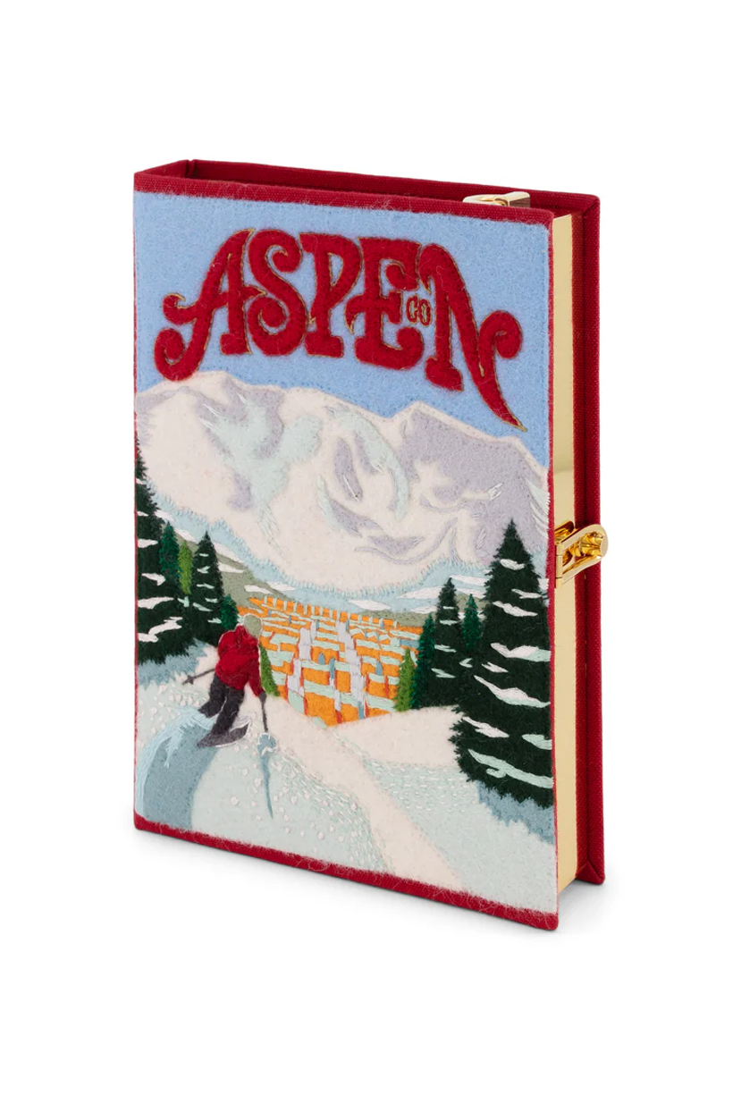 'Aspen Ski' Book Clutch with Strap