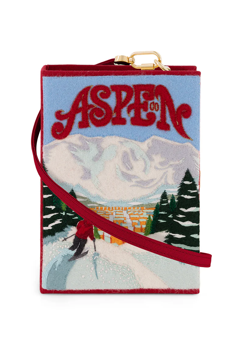 'Aspen Ski' Book Clutch with Strap