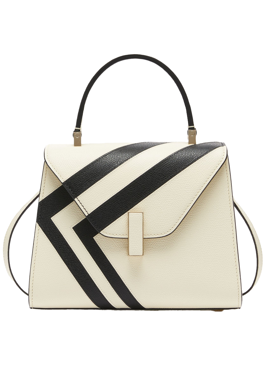 Iside Intarsia V-Stripes Top Handle Bag