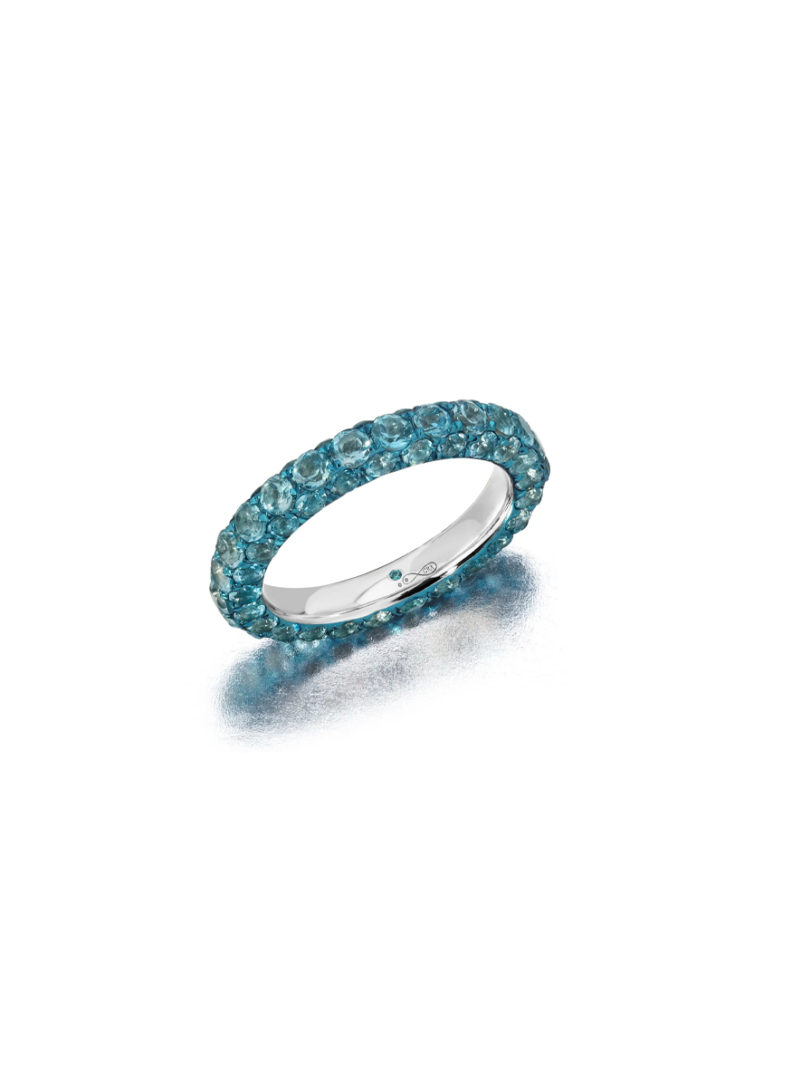 Swiss Topaz 3-Sided Ring