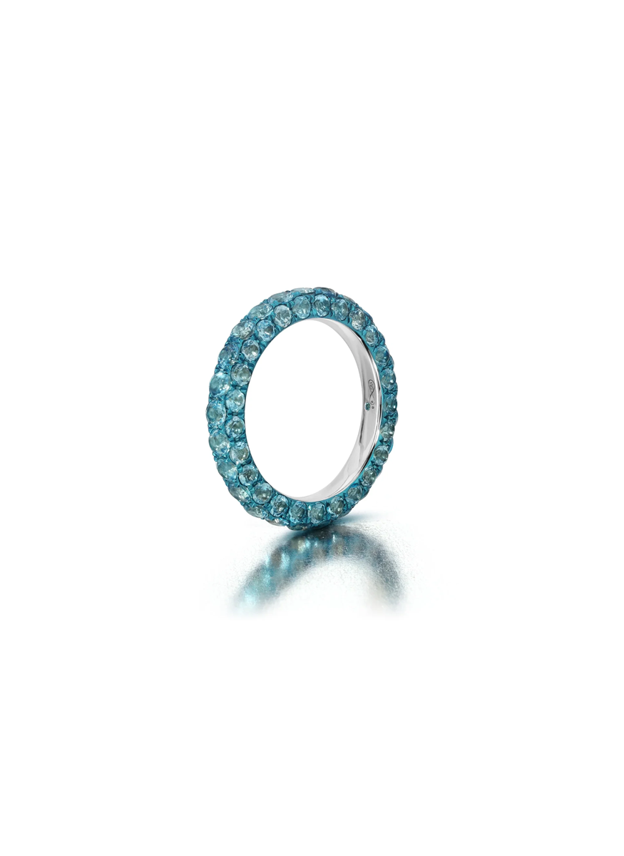 Swiss Topaz 3-Sided Ring