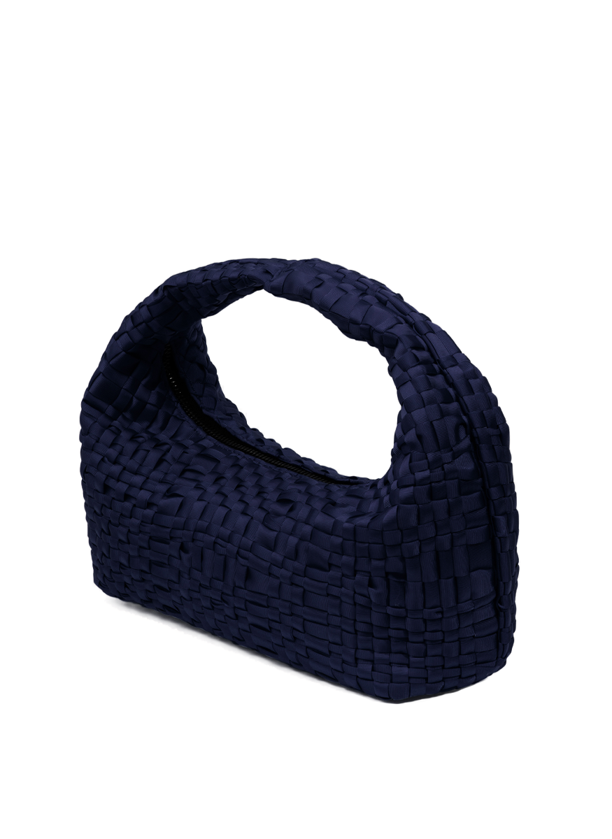 Rebirth Bow Ribbon Shoulder Bag in Navy