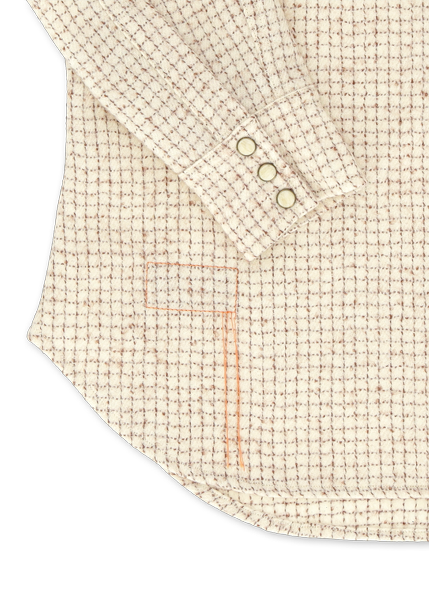 Brushed Check Wool Shirt - Fortela