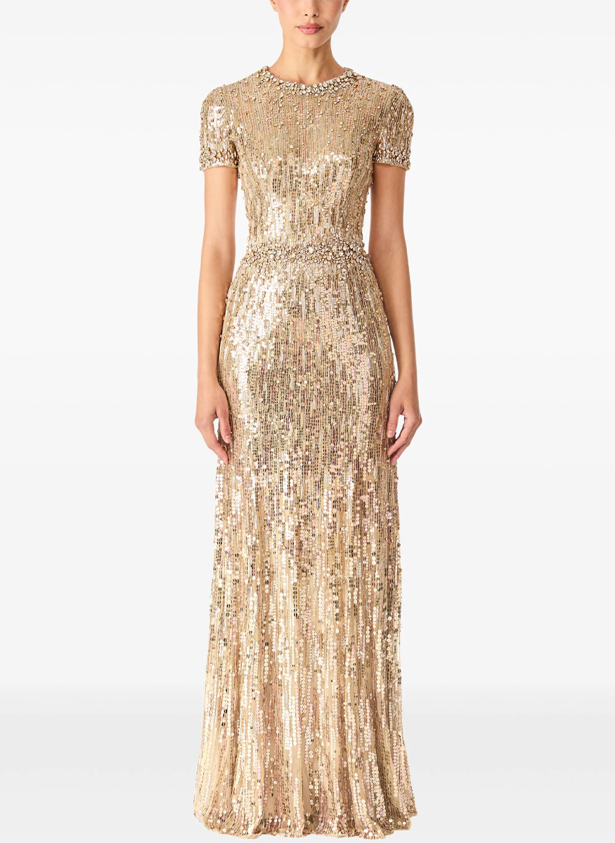 Celeste Beaded Sequin Gown