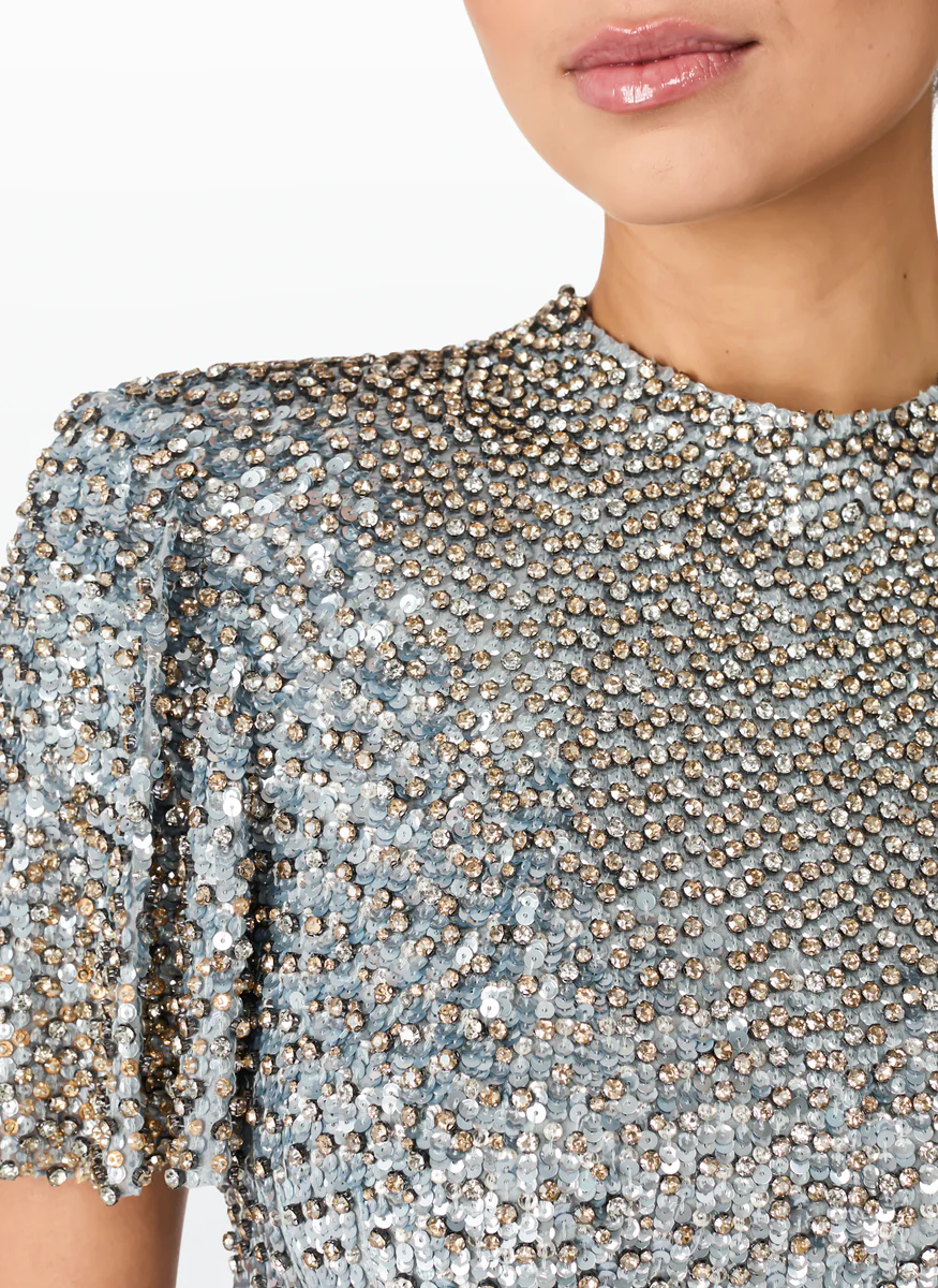 Jourdain Tonal and Gold Beaded Gown - Jenny Packham