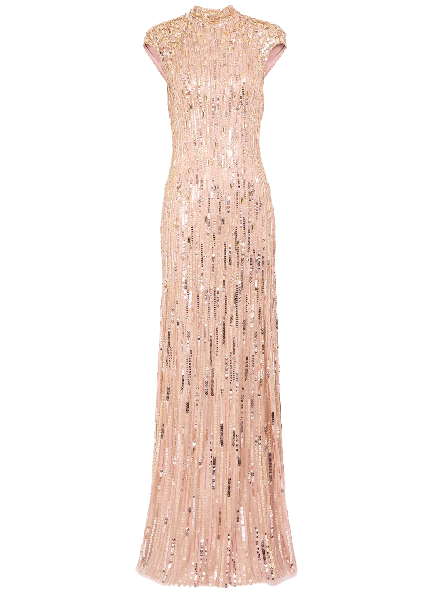 Ernest Gold Beaded Gown