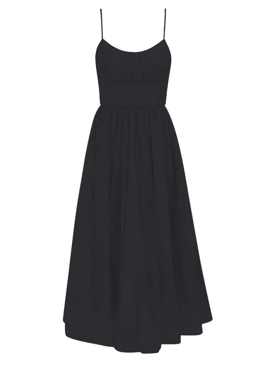 Tulle Corset Midi Dress