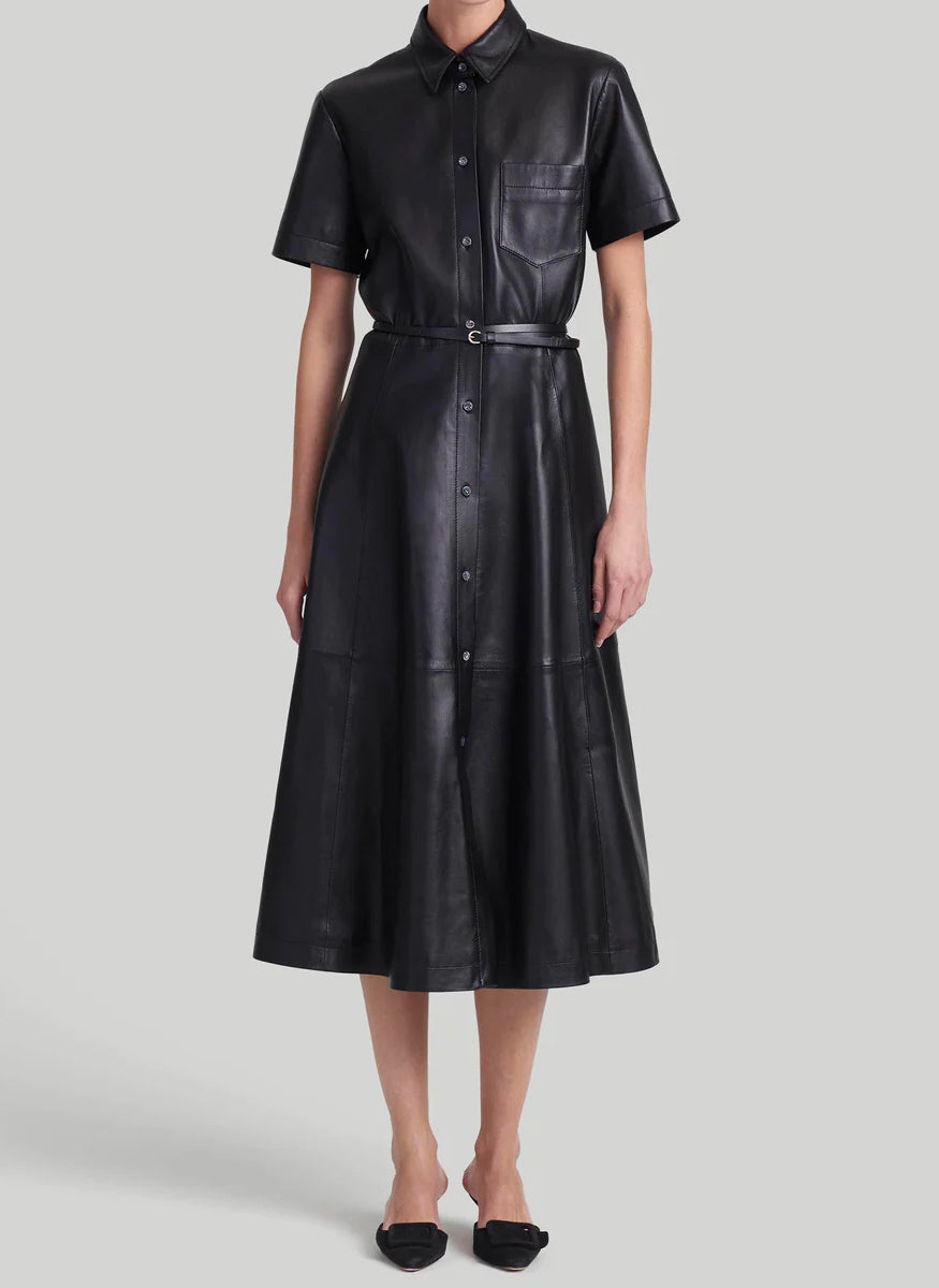 Kiera Leather Midi Dress - Altuzarra
