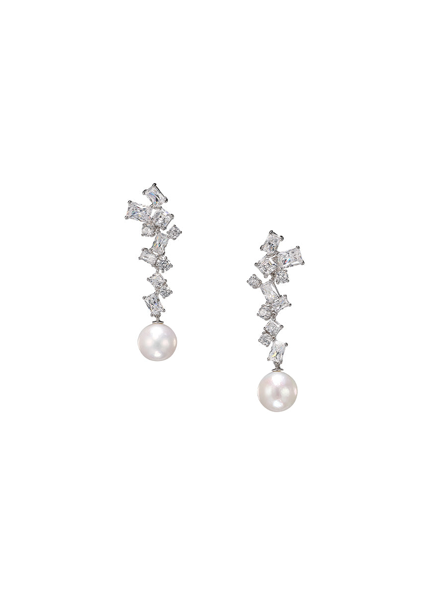 Pearl Shatter Vine Earrings