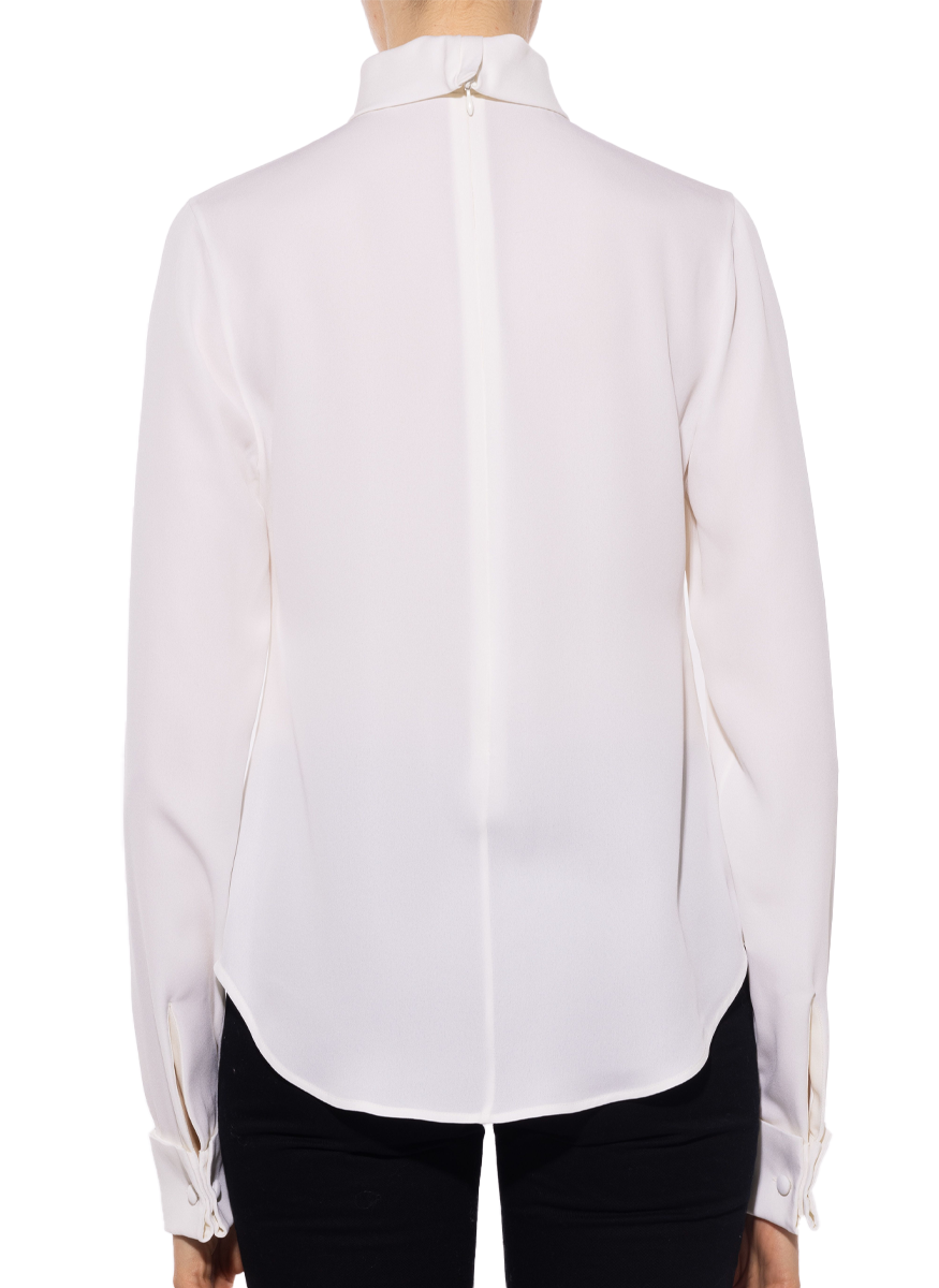 Crepe High Neck Blouse