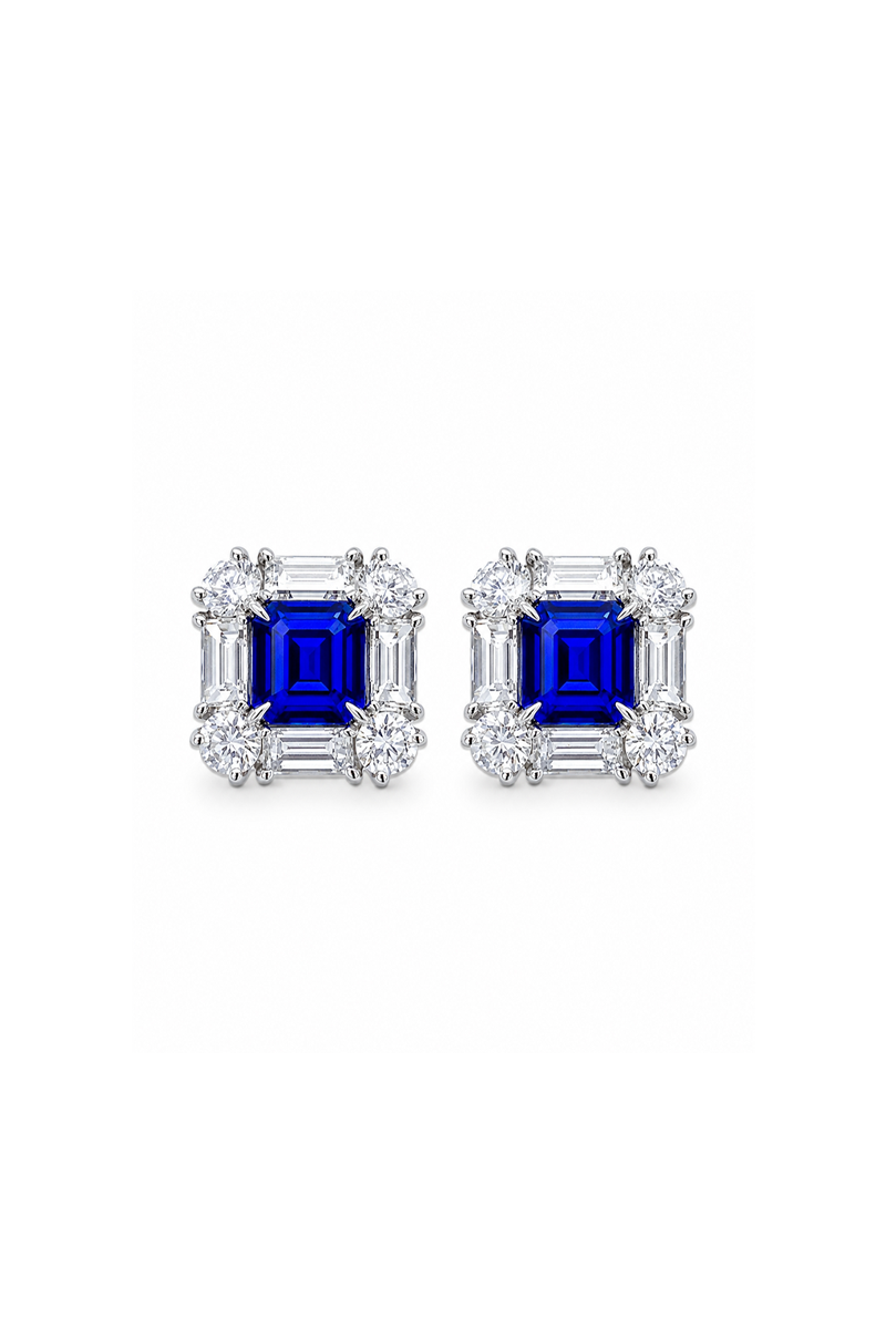 Royal Ceylon Sapphire Studs
