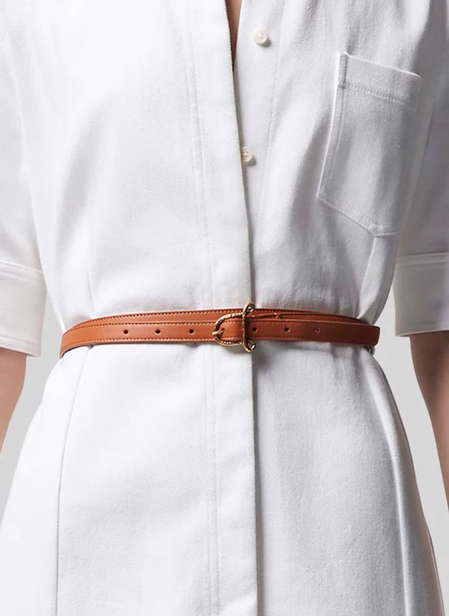 Small "A" Belt in Cognac