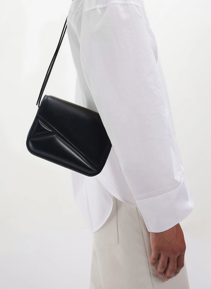 Oscar Medium Trunk Bag in Black Leather - Wandler