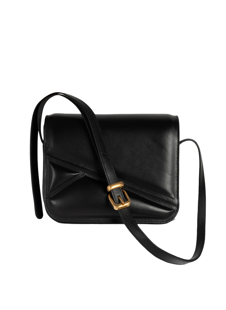 Oscar Medium Trunk Bag in Black Leather