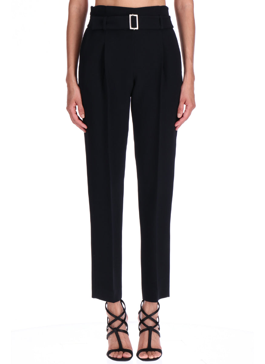 Crepe Pant with Self Belt - Ermanno Scervino