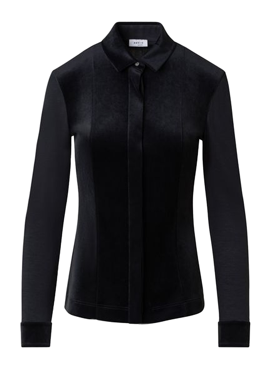 Mixed Media Long Sleeve Blouse - Akris Punto
