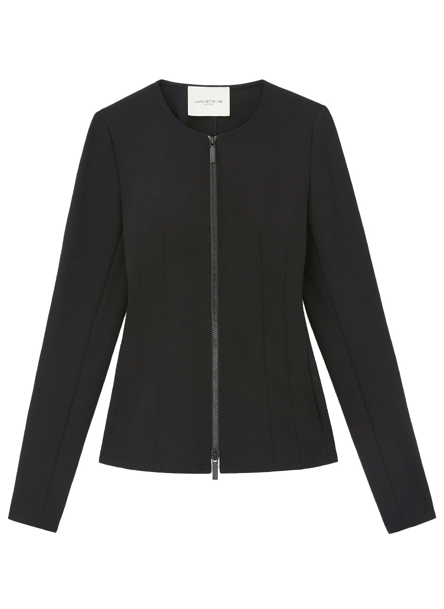 Zip Front Fitted Jacket
