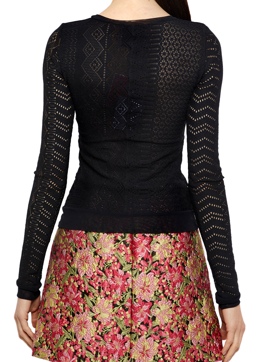 Patchwork Stretch Lace Kendra Top