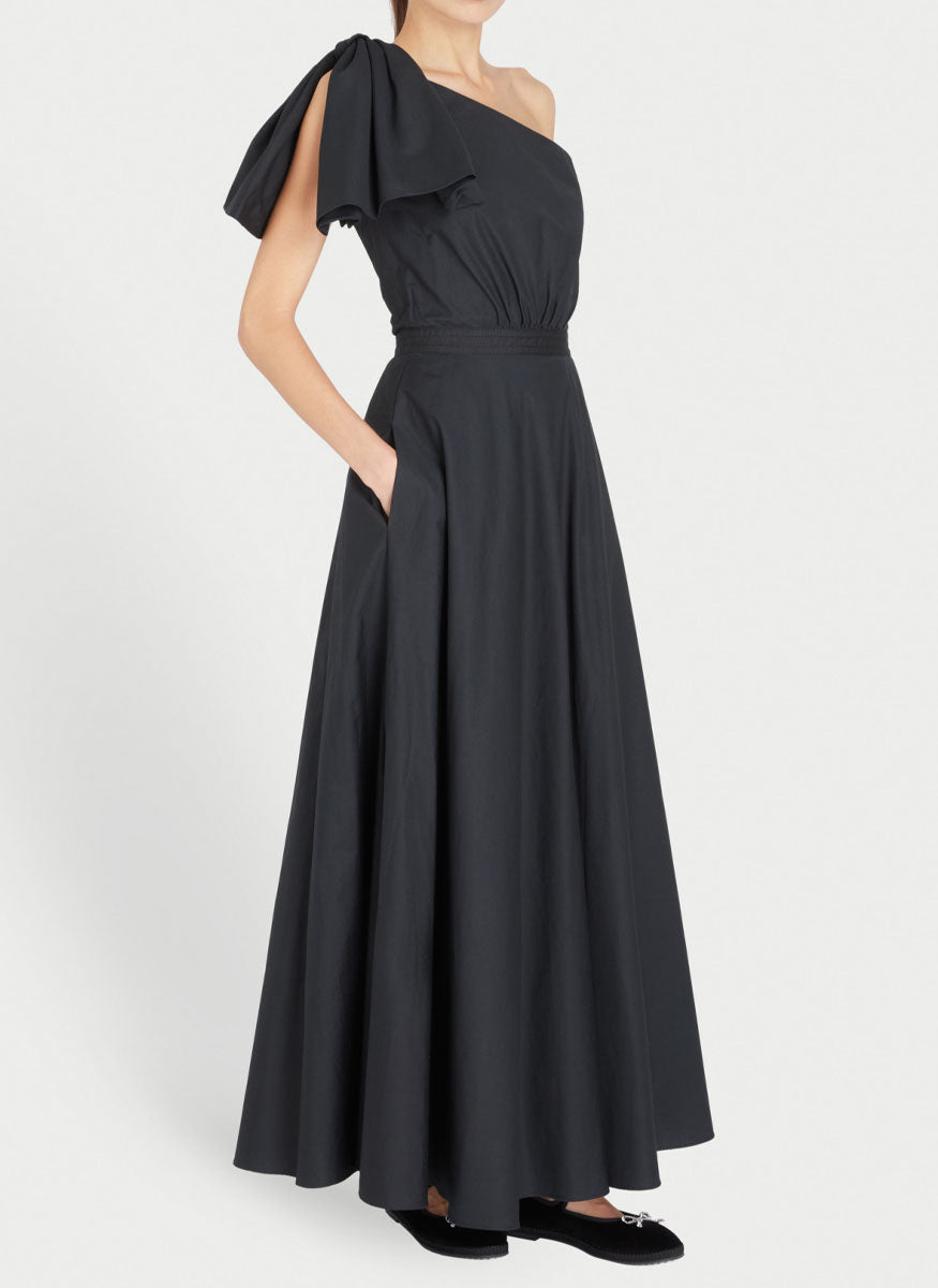 One Shoulder Ruffle Cotton Maxi Dress - Giambattista Valli