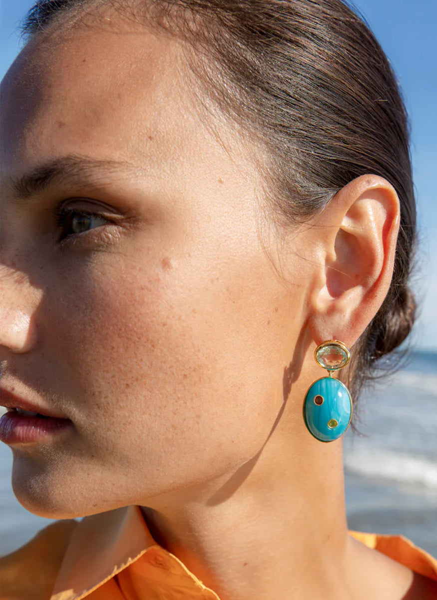 Blue Mountain Earrings - Lizzie Fortunato
