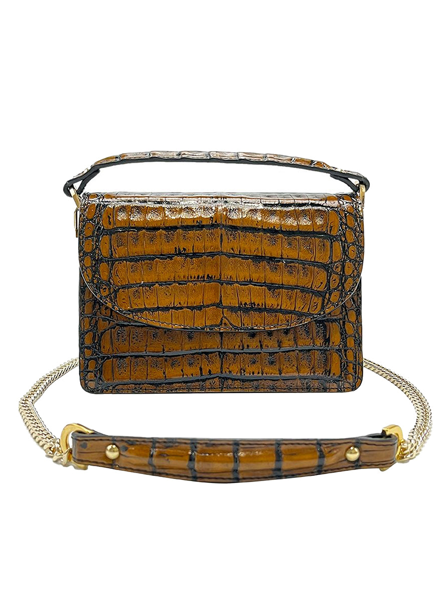 Valencia Handpainted Croc Crossbody Bag