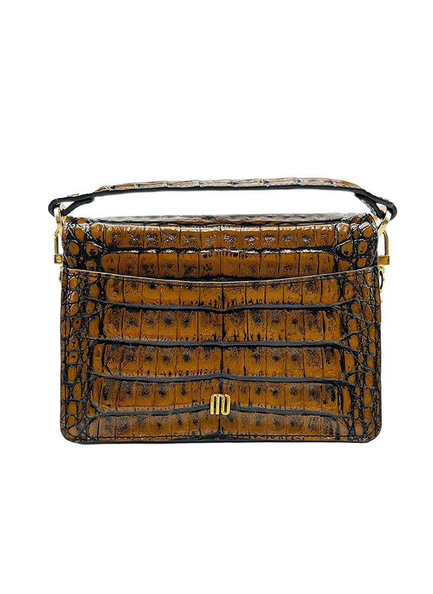 Valencia Handpainted Croc Crossbody Bag
