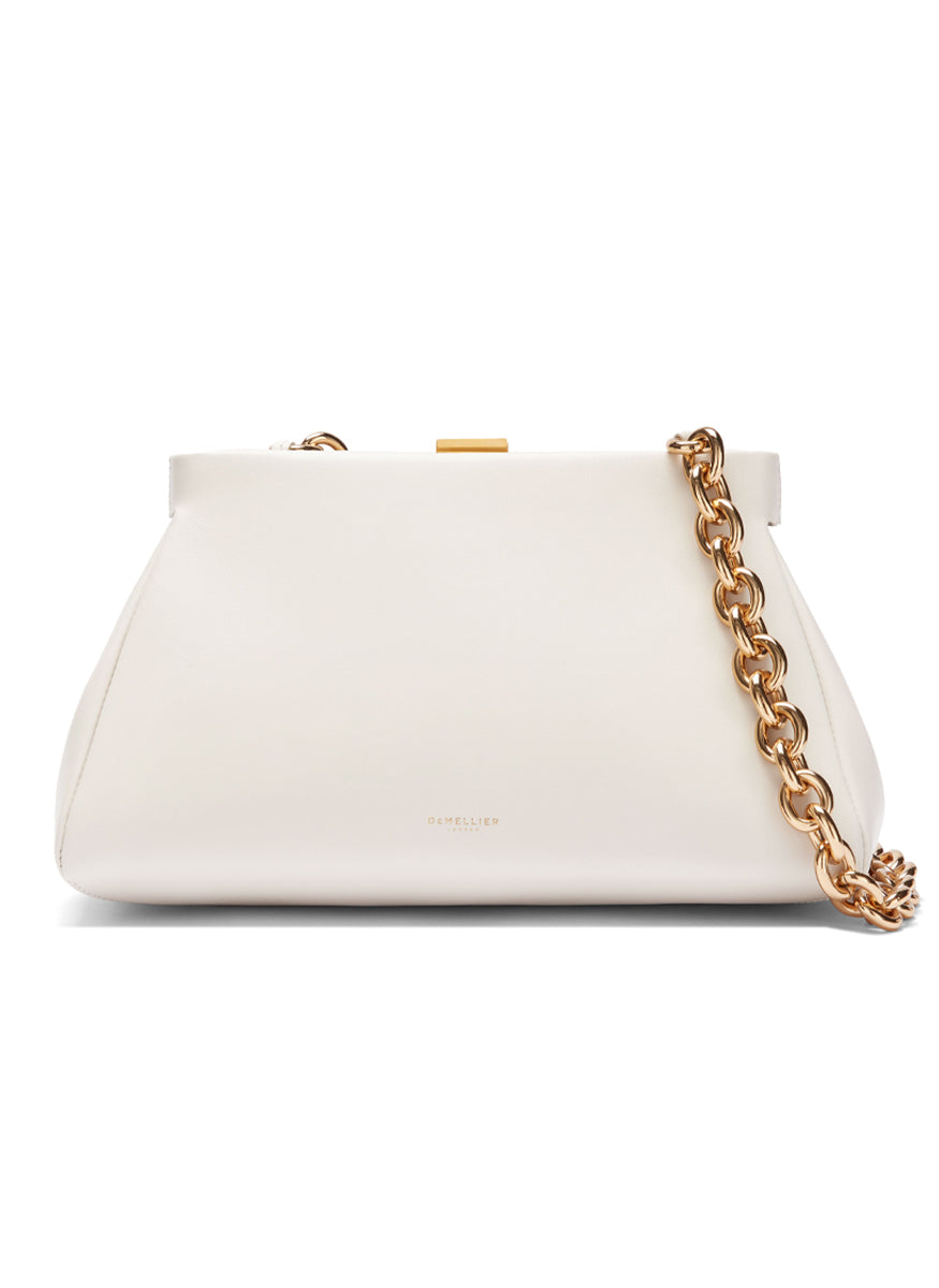 Cannes Handbag with Chunky Chain in Smooth Leather