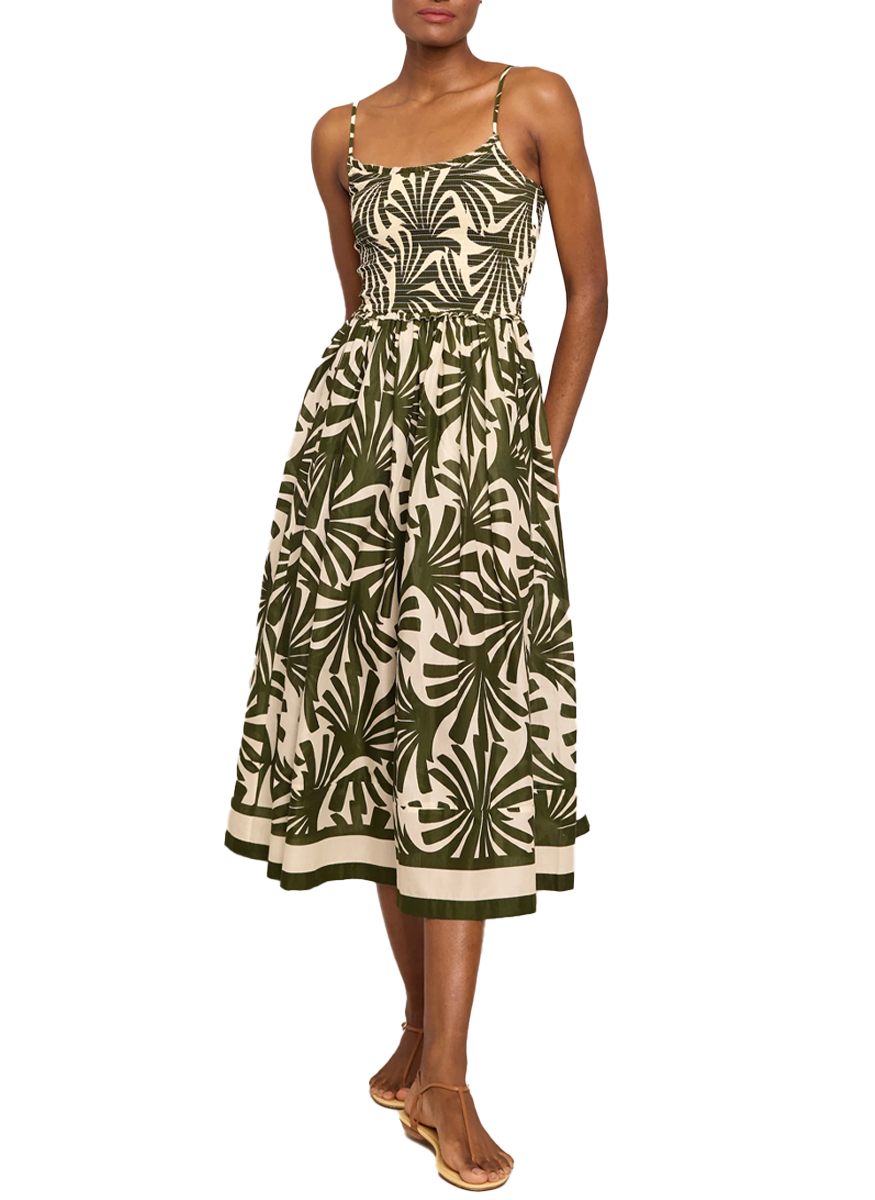 Carmen Dress in Catalina Olive