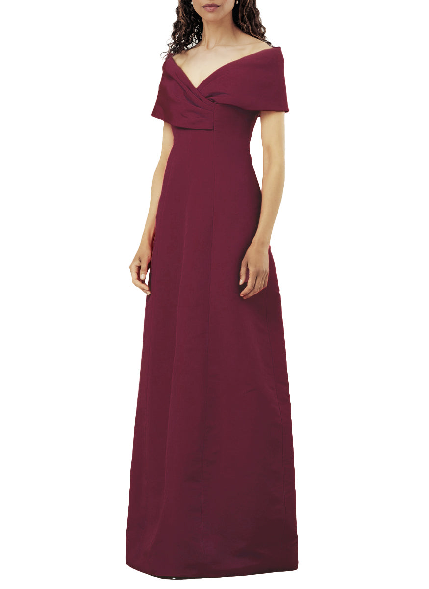 Off Shoulder Jenelle Gown in Silk Faille