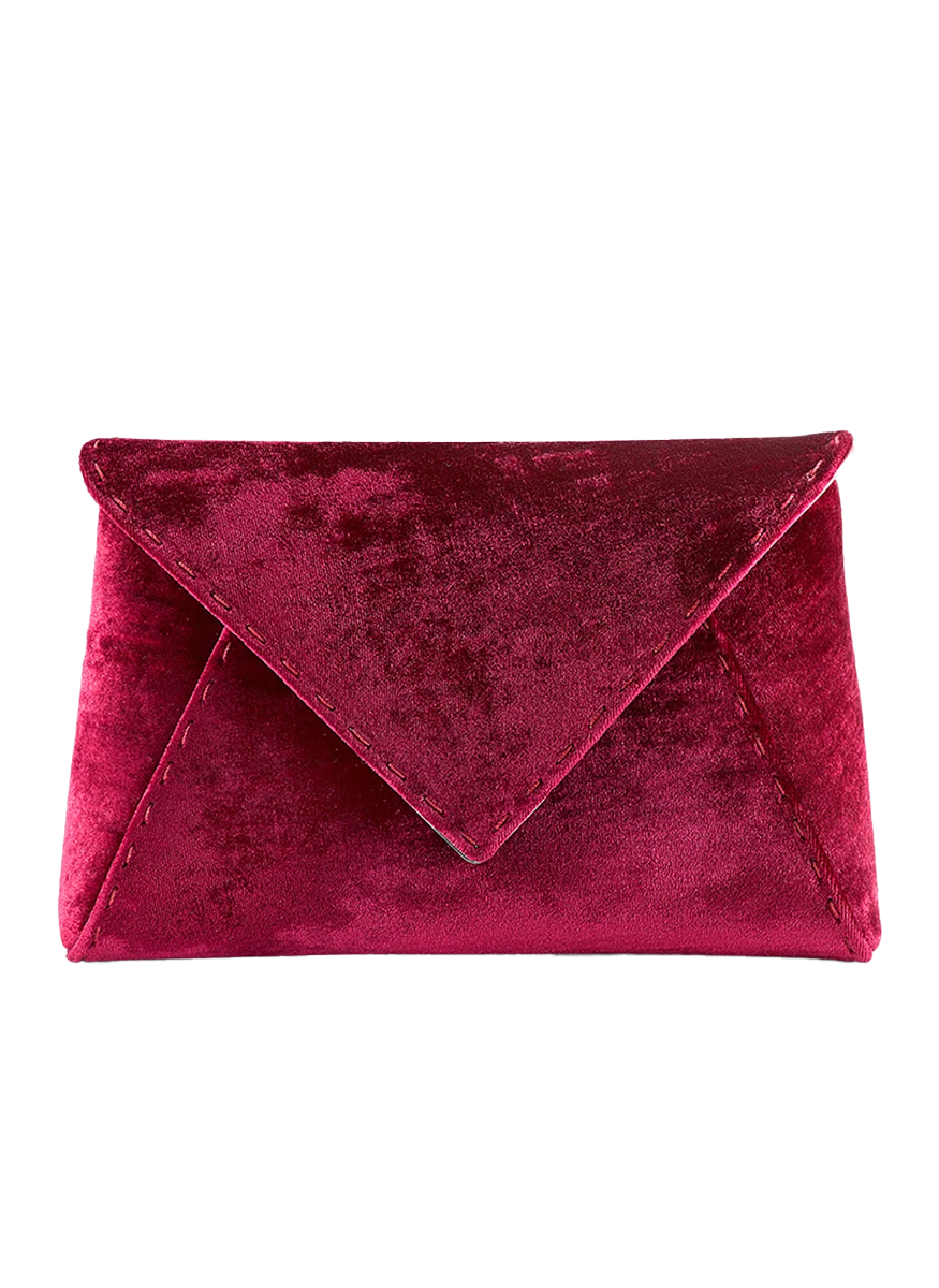 Lee Small Clutch in Deep Garnet