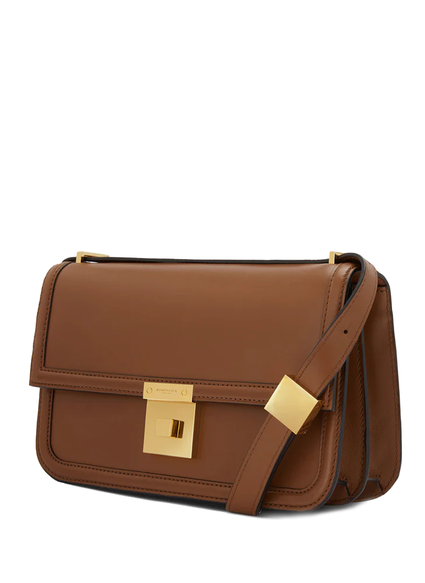 N119 Paris Shoulder Bag in Tan Smooth Leather