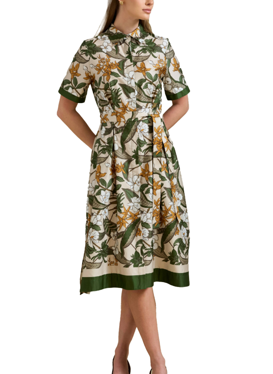 Zanzibar Print Half Sleeve Dress