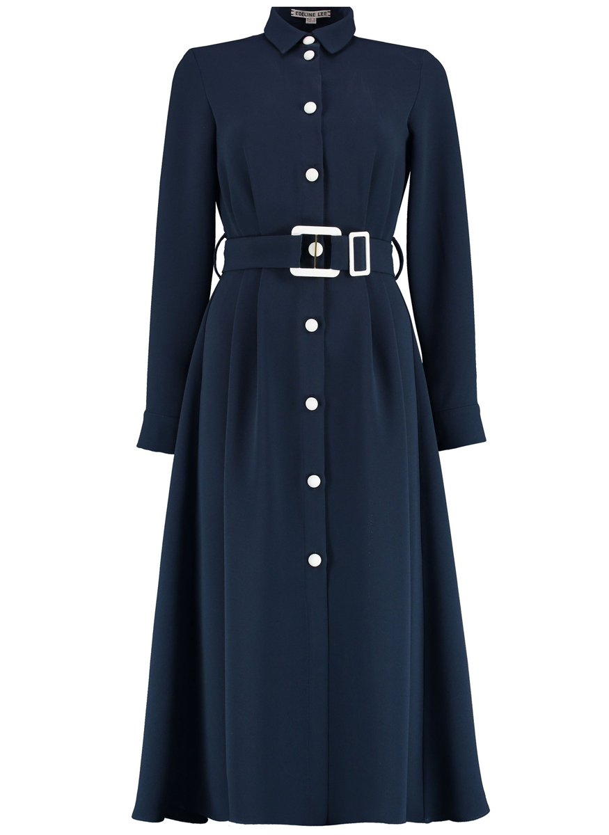 Echo Midi Shirtdress in Georgette Champion