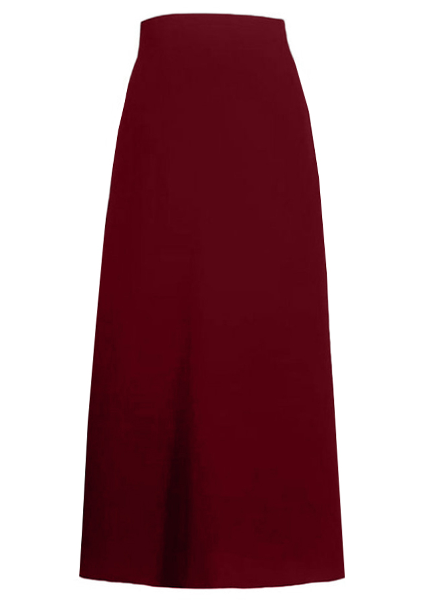 Fatale Midi Skirt In Georgette Burgundy