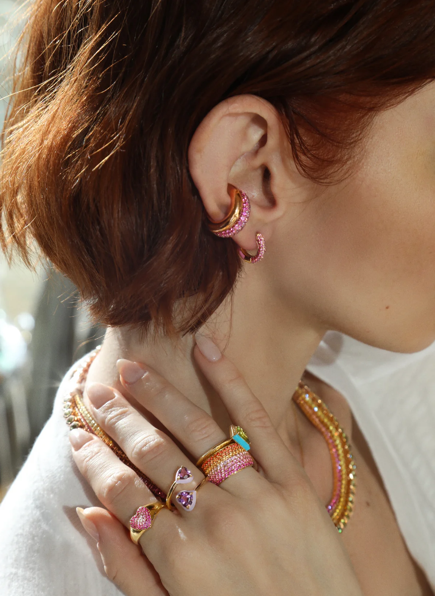 Baby Duo Hoops, Flamingo