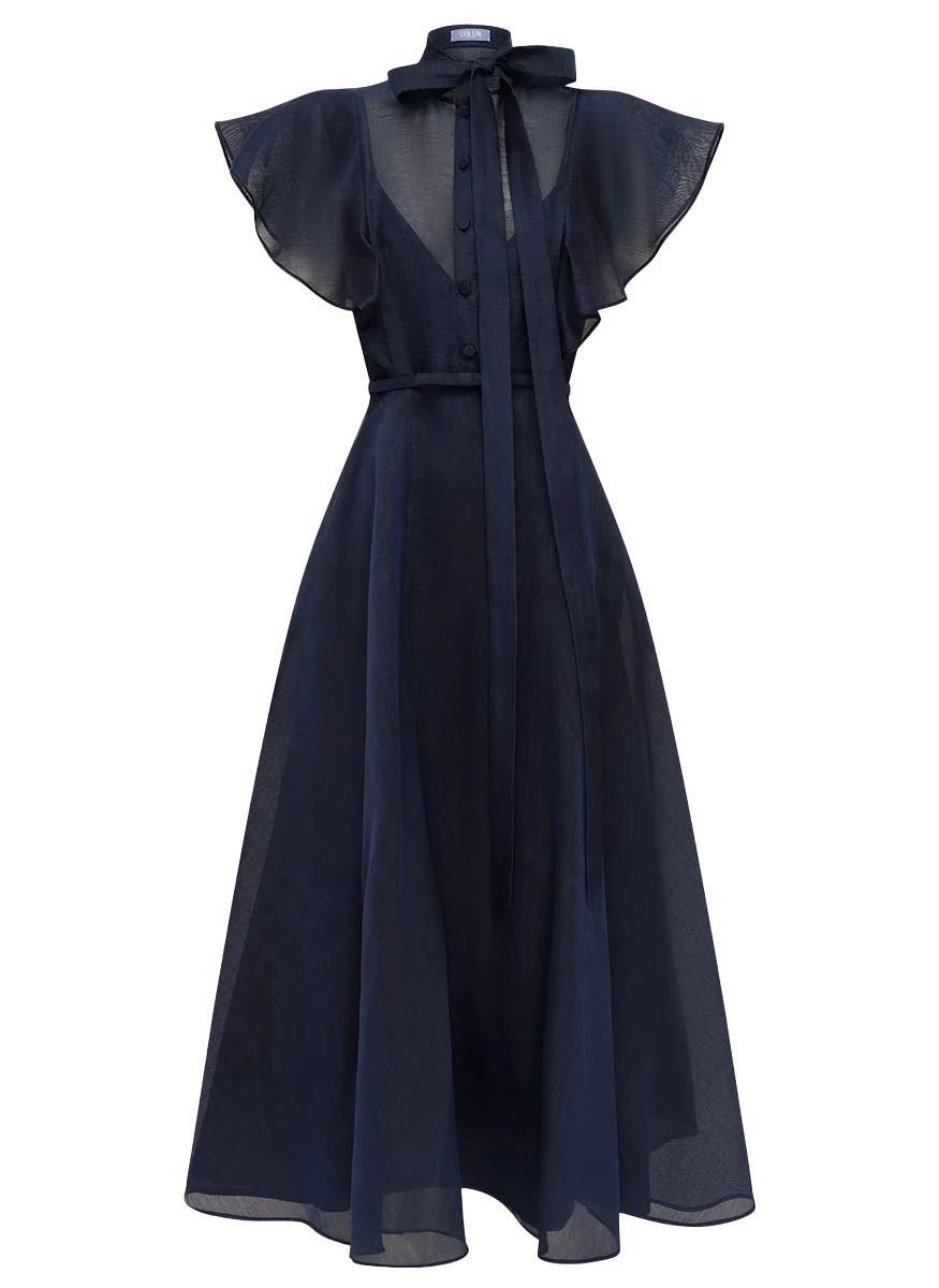 Elsie Flutter Sleeve Midi Dress