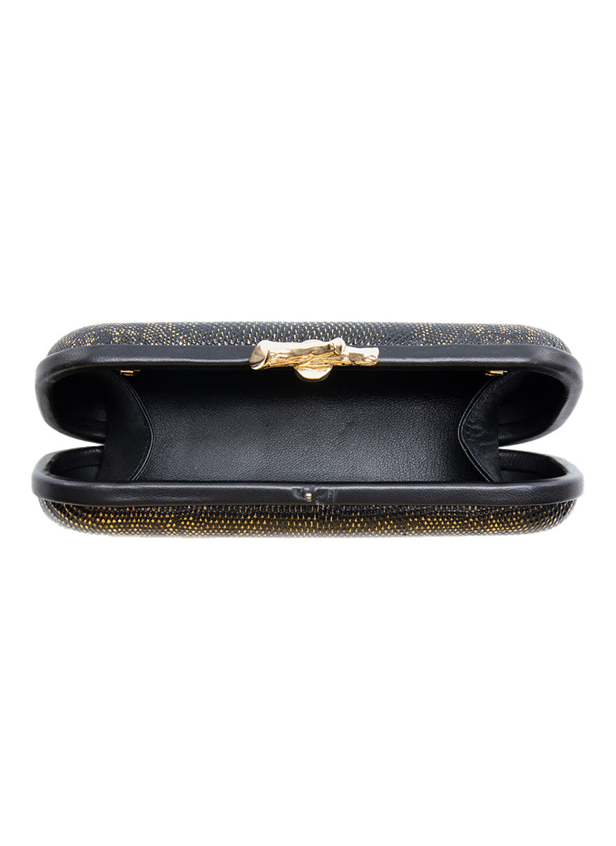 Emilia Lizard Clutch with Chain