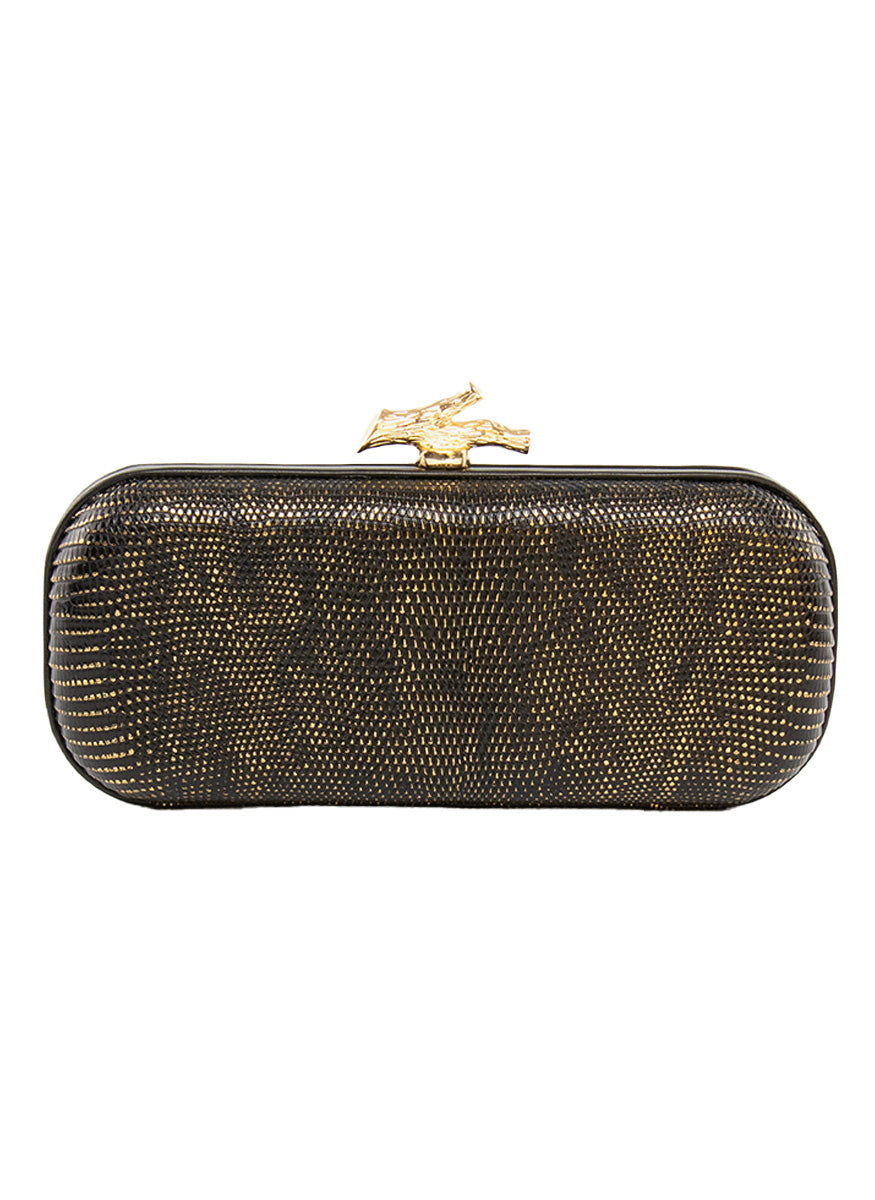 Emilia Lizard Clutch with Chain