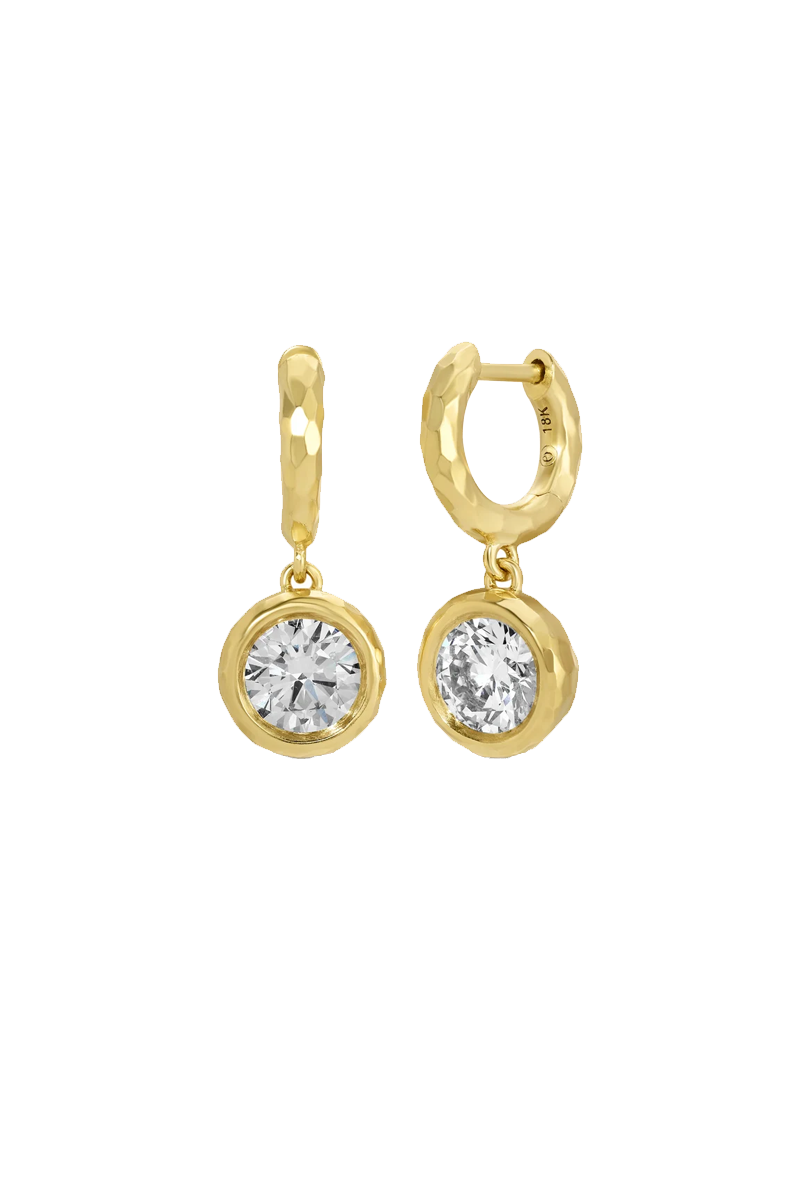 Hidden Gems Round Dia Earrings