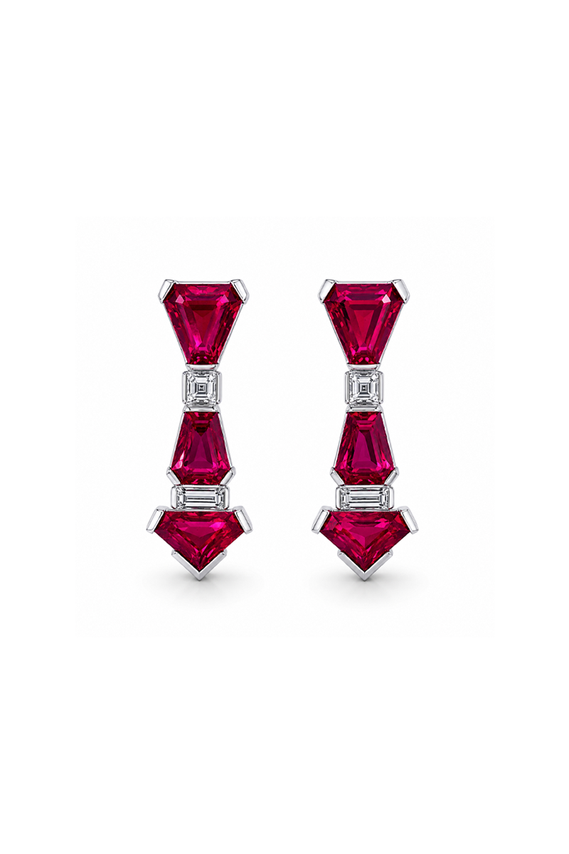 Ruby and Diamond Earrings