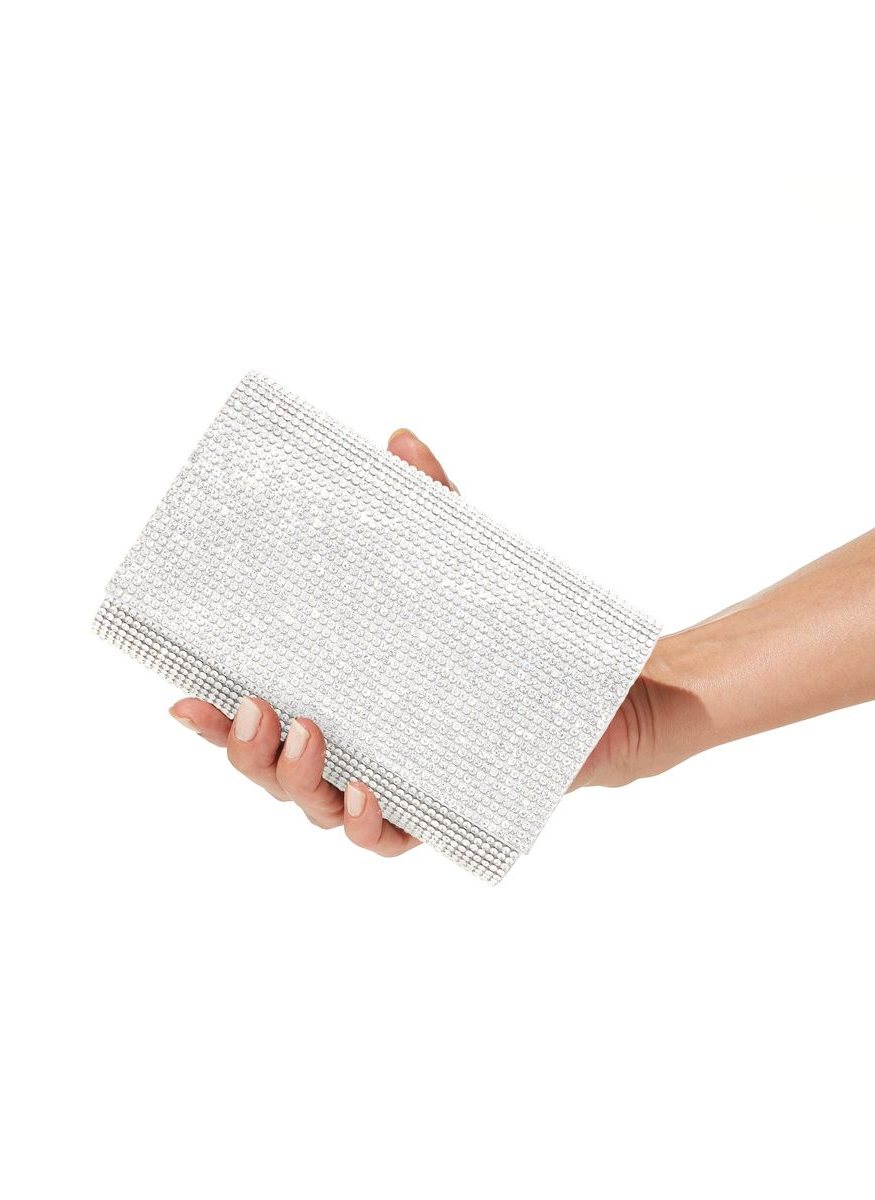 Fizzy Crystal Clutch in Rhine with Chain - Judith Leiber Couture